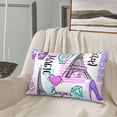 thumbnail image 5 of Gukieu Eiffel Tower and Hearts Print Plush Pillow Cover, Hidden Zipper Pillow Protector without Pillow Core, Suitable for Bedroom, Office, Car Decoration-16"x24", 5 of 6