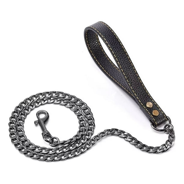 Cadena De Acero Inoxidable Con Correa Metálica Para Perro De
