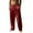Wine_EN14, variant on Dwellite Mens Casual Cotton Linen Pants Drawstring Loose Fit Summer Beach Pant Lightweight Trousers with Pockets Saffron M