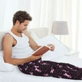 thumbnail image 4 of Cauagu Breast Cancer Awareness3 Mens Pajama Pants Sleep & Lounge Pants,PJ Bottoms with Pockets-Medium, 4 of 7
