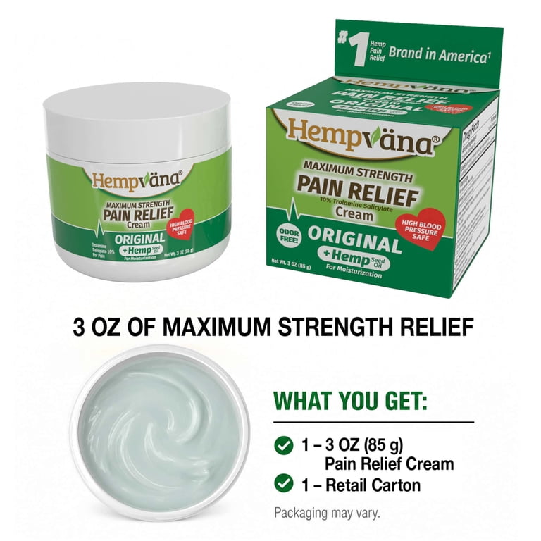 Hempvana Original Pain Relief Cream, Hemp Oil Formula photo 5