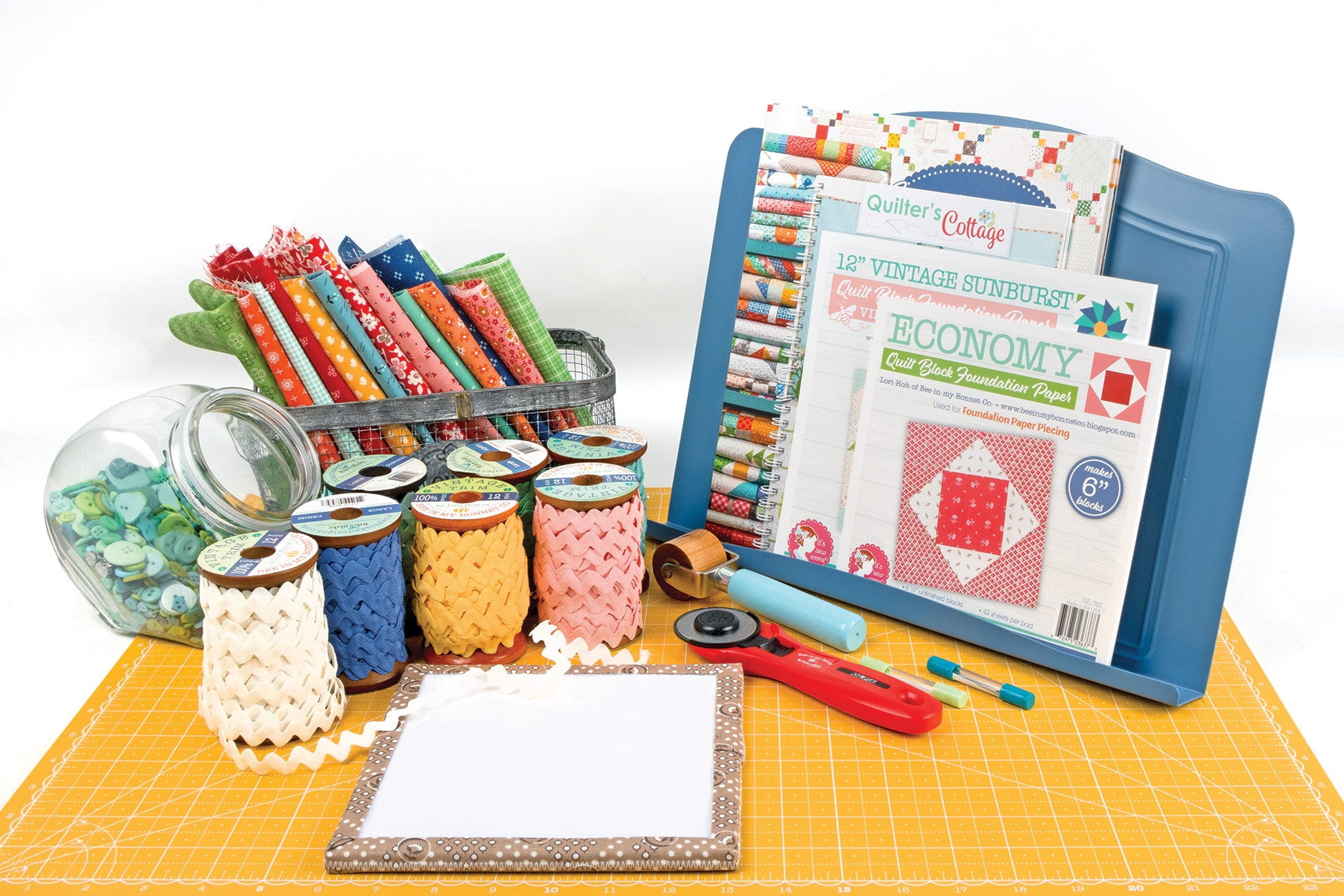 Denim Bee's Knees Book Stand by Lori Holt of Bee In My Bonnet Co