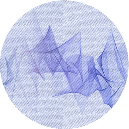 

Ahgly Company Indoor Round Patterned Lavender Blue Area Rugs 5 Round