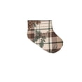 thumbnail image 3 of 20" Lookout Lodge Plaid Cabin Pinecone & Pine Leaves Hanging Large Christmas Stocking, 3 of 4
