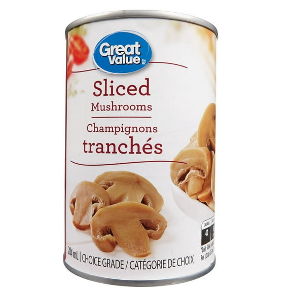 Champigons tranchés Great Value 284 ml