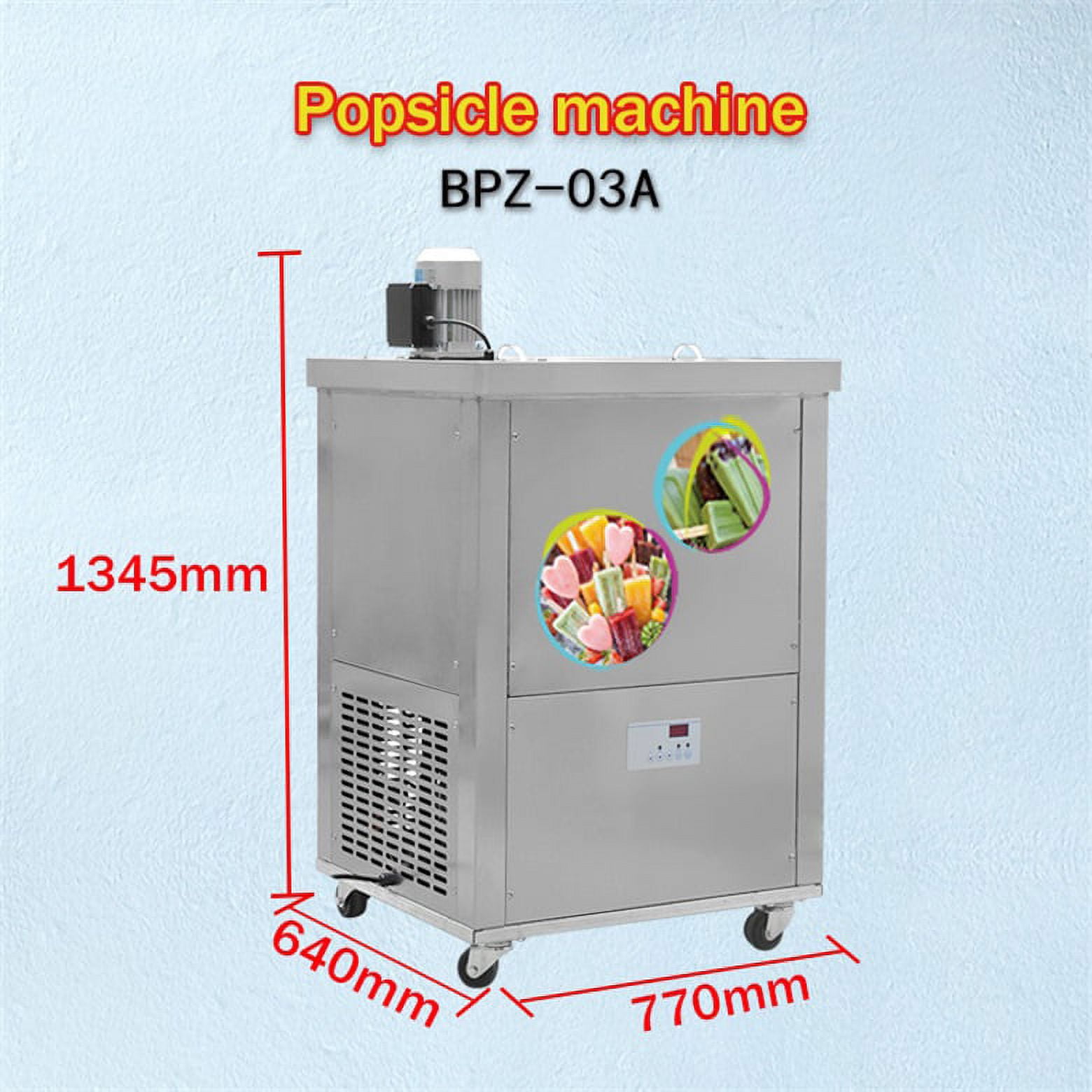 Kolice Commercial Ice Popsicle Machine, Ice Pops MakerSlim 3 Molds