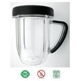 thumbnail image 4 of Blendin Replacement 30 Ounce Cup Jar with Handle Mug with Ring Part, Compatible with RX 1700W NB-301, N17-1001, NBM-U0272 Blenders, 2 Pack, 4 of 9