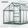thumbnail image 4 of Homiyad 10' x 6' x 7' Garden Greenhouse for Backyard/Outdoor Use with Window and Door, Aluminum Frame, PC Board, 4 of 8