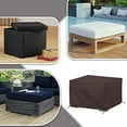 thumbnail image 6 of COVERS&ALL Square Ottoman Cover, Heavy Duty 18 Oz Waterproof UV & Weather Resistant Patio Garden Furniture Stool Protector Indoor Outdoor with Air Vents & Drawstrings (21" L x 21" W x 17" H, Coffee), 6 of 6