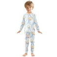 thumbnail image 3 of joogoo Watercolor Jellyfish Pattern 2 Piece Long Sleeve Tee and Pants Cotton Pajama Set 6Y, 3 of 7