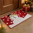 thumbnail image 5 of Cute Snowman Christmas Bath mat for Bathroom Decorations Non Slip, Fluffy Absorbent Microfiber Red Colorful Xmas Cheer Holiday Festive Bathroom Mat Washable, Winter Themed Snow Bath Rug,16x24 Inch, 5 of 7