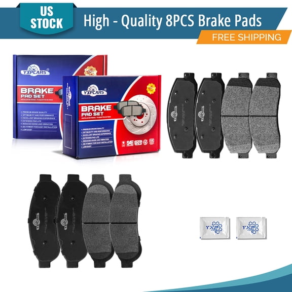 YXPCARS 8PCS Front & Rear Ceramic Brake Pads(D1069 D1067) for Ford F-250 Super Duty F-350 Super Duty