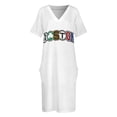 thumbnail image 4 of Vestido suelto con bolsillo de diseño Boston ropa de verano para mujer vestido de verano para mujer, 4 of 7