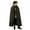 Army Green, variant on Anmrize Unisex Hooded Cape, Cosplay Halloween Costume, Soft Scarf-Style Cloak, Medieval Corduroy Hooded Cloak - Renaissance Hooded Cape , Halloween Wizard Cosplay Costume, Light Brown S
