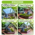 thumbnail image 5 of NCYP House Shape Glass Terrarium with Acrylic Lid - 10.2x5.9x8.2 Inches Large Geometric Box for Snails, Ferns, Succulents, Air Plants, Indoor Tabletop Decor, Handmade (Terrarium Only), 5 of 9