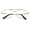 Gold, variant on Large Men Metal Bifocal Reading Glasses - Clear Lens Reader - Spring Hinge - High Power +5.00