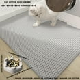 thumbnail image 4 of HCY&WLD Cat Litter Mat, Waterproof Double Layer Honeycomb Litter Trapping Mats, Easy to Clean, Less Waste (30"x22", Gray), 4 of 8
