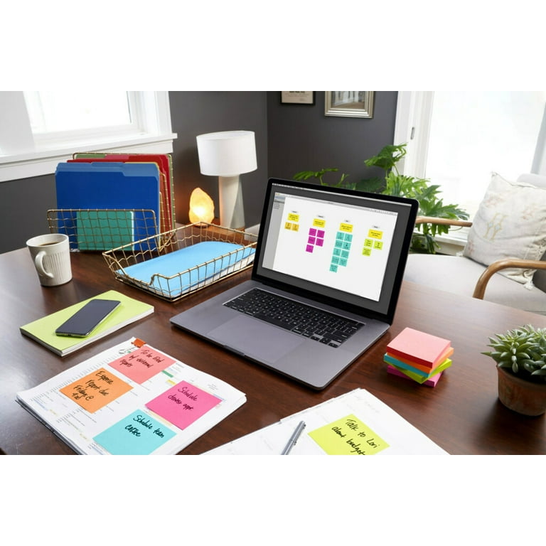 Post-it Notes, 3 x 3, Assorted Bright Colors, 16 Pads 