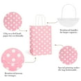 thumbnail image 6 of BagDream 25 Pack Pink Paper Bags with White Polka Dots  Small Gift Bags for Valentine's day, Girls Birthday Party Wedding and Baby Showers, 5.25x3x8", 6 of 8