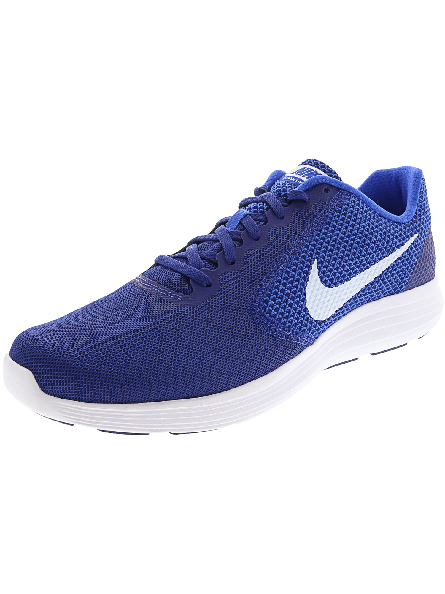 Nike Revolution 3 Running for Men - 10M - Deep Royal Blue / White - Walmart.com