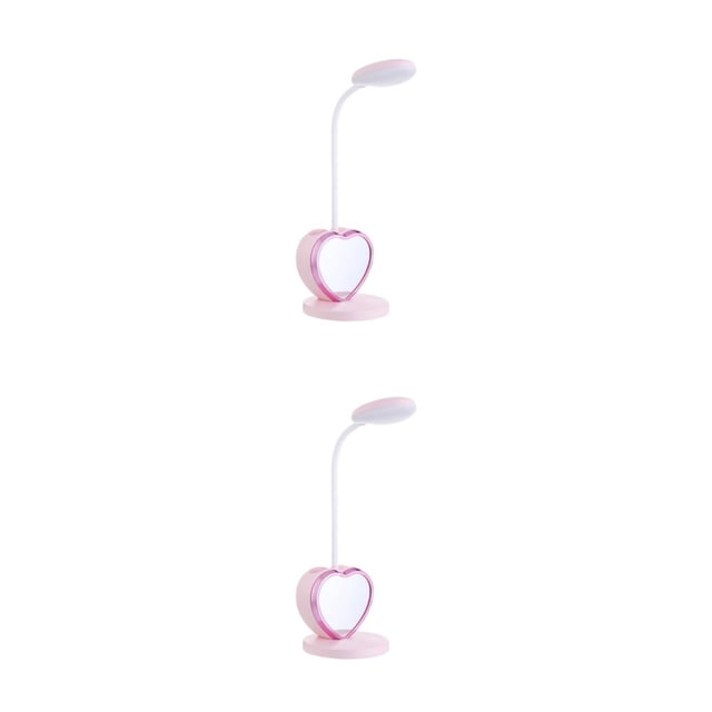 Lámpara de escritorio LED recargable Naiovety con puerto de carga USB color rosa 2Conjunto