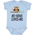 thumbnail image 3 of Inktastic My Nana Loves Me Owl Girls Baby Bodysuit, 3 of 5