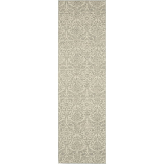 Nourison Home Sahara Runner Area Rug Ivory/Silver - 2'2" X 7'6"