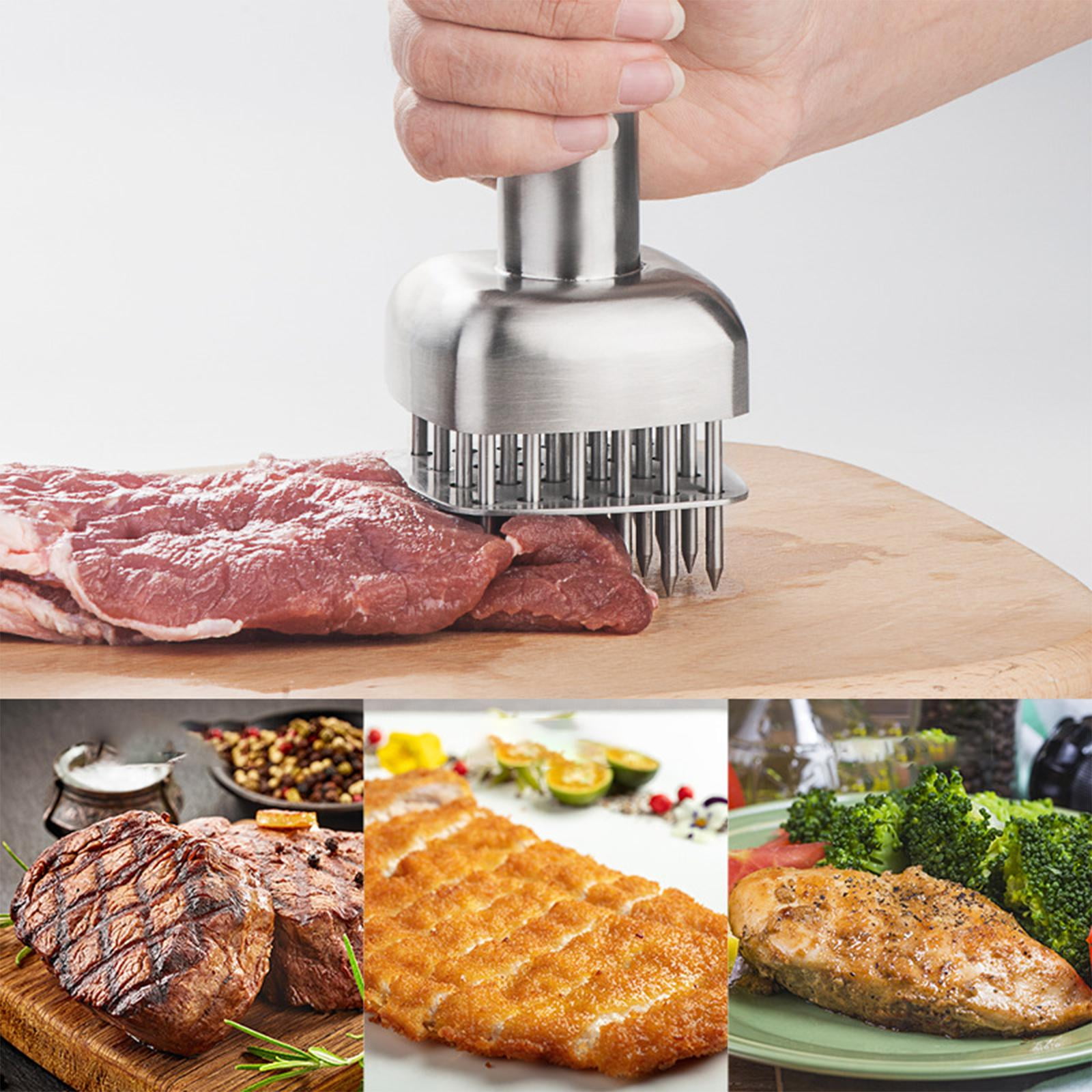 Gadgets De Cuisine En Acier Inoxydable Attendrisseur De Viande, Attendrisseur De Viande, Rouleau De Pizza, Aiguille, Perforateur, Marteau, Attendrisseur Pour Bœuf, Porc, Poulet, Steak