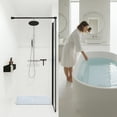 thumbnail image 2 of Lux Decor Collection Bath Tub Mat Non-Slip 40 x 16 Inch - Shower Mat for Bathtub with Suction Cups - Machine Washable (White), 2 of 9