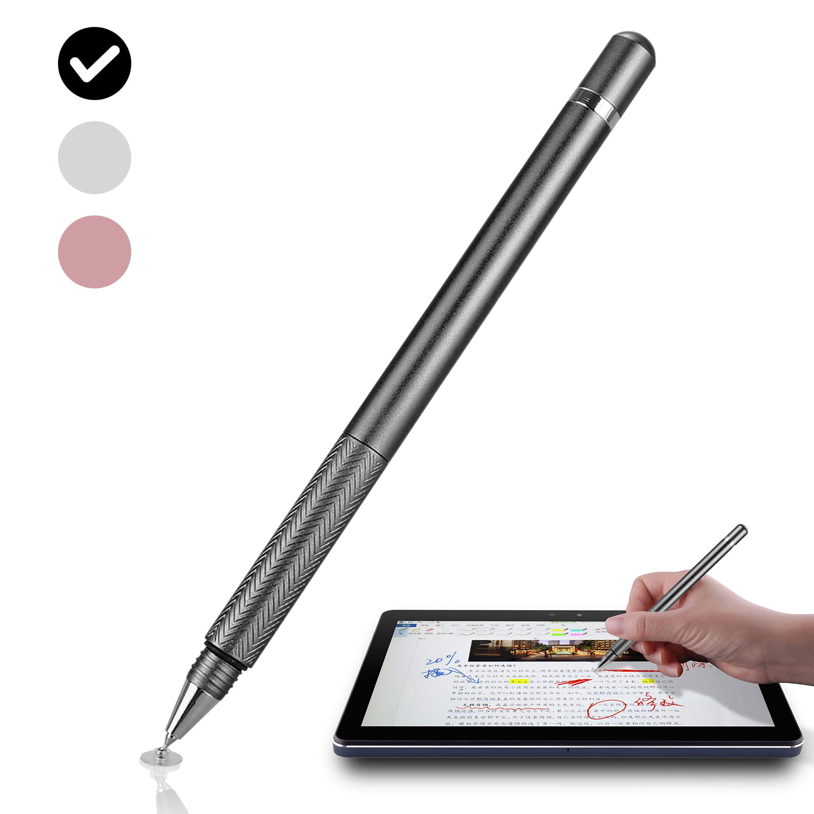 Capacitive Stylus Pen, TSV Disc Tip Stylus Pencil, High Sensitivity Precision, Universal Touch Screens Pencil Fine Point Digital Pens Fit for iPad, iPhone, Tablets