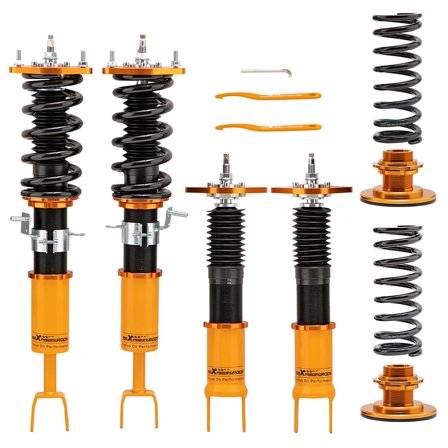 Maxpeedingrods Coilovers Shocks for Nissan 350Z 2003-2008 Suspension Springs Kits Adj. Damper