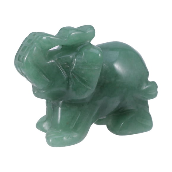 Adornos en forma de elefante de jade Casa Feng Shui Artesanía Adornos de jade Jade tallado para regalos (Dongling Jade 1.5 pulgadas)