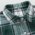 thumbnail image 6 of Atogsazn Mens Flannel Plaid Shirts Casual Button Down Long Sleeve Shirt Relaxed Fit Lightweight Tops Outerwear Green S Fashion, 6 of 9
