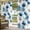 Blue, variant on Teal Green Floral Outdoor Curtains for Patio Waterproof, Grommet Outdoor Privacy Panels, Vintage Cornflower Leaves Rustic Plants Weatherproof Outside Curtains for Porch/Cabana 54"Wx84"L, 1 Panel