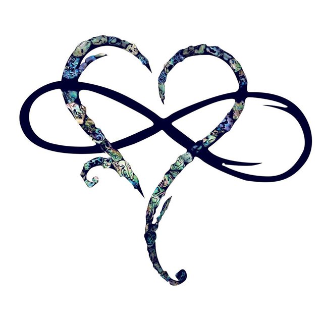 FLhrweasw Metal Infinity Heart Art Love Wall Sign Decor para Sala Estar (colorido)