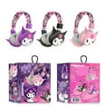 thumbnail image 5 of Fashionable Cartoon Purple Kuromi Wireless Connecting Over-Ear Headphones, Stereo Music Noise-Canceling Gaming Headphones, 5 of 8