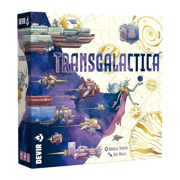 Devir Transgalactica Strategy Board Game for 2–5 Players Ages 14 , Sci-Fi Worker Placement and Engine Building Game, 100-Minute Playtime