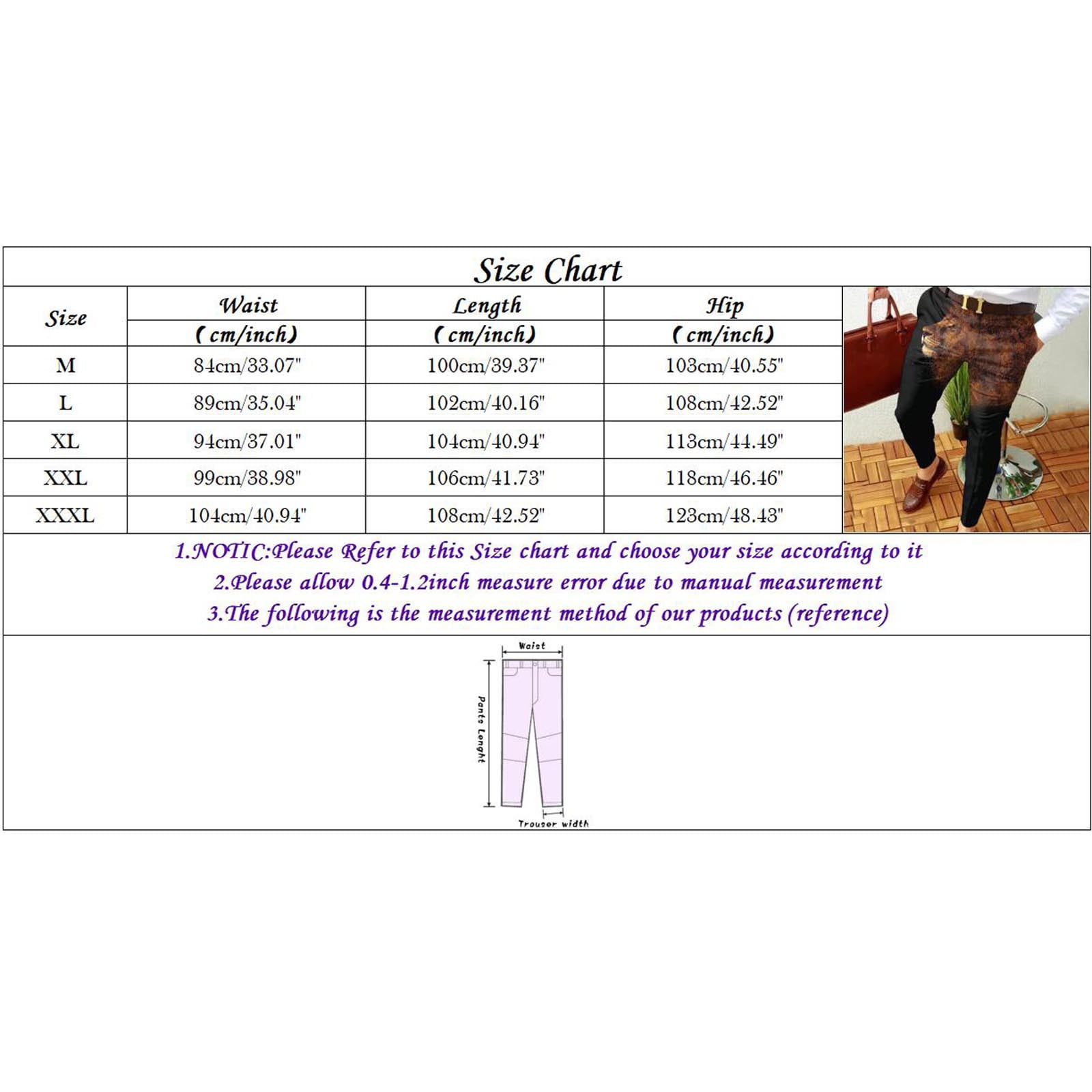 Men Pants Size Charts and Convert to Women Size - Hood MWR