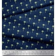 thumbnail image 3 of Soimoi Blue Cotton Cambric Fabric Palm Leaves Print Sewing Fabric BTY 42 Inch Wide, 3 of 3