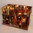thumbnail image 6 of Hellery DIY Miniature Dollhouse Kits Room Box with Furniture and Light Creative Gift, with Dustproof Cover Doll House Model for Teens, 6 of 8