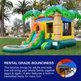 thumbnail image 5 of HeroKiddo BOUNCY Tropical Breeze Commercial Grade Vinyl Bounce House Water Slide, with Basketball Hoop, Detachable Pool, Indoor Outdoor, 5 of 7