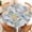 Blue Flowers, variant on Round Fitted Tablecloth with Elastic Edge Design Table Cover Waterproof Stain-Resistant Wipeable Table Cloth Best for Round Tables Pattern