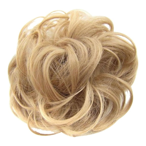 IHGEHA Half Wigs for Gold Women Human Hair Wig Bundles Human Hair Bun Messy Bun Hair Piece Human Hair Bun Extension Scrunchie Ponytail Extensions for Women Donut Hairpiece