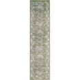thumbnail image 1 of Unique Loom Isabella High-Low Pile Border Rug 2' x 8' Runner Green/Ivory, 1 of 1