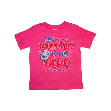 

Inktastic Memorial Day My Godmother is My Hero Gift Toddler Boy or Toddler Girl T-Shirt