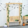 thumbnail image 5 of GVN Patio Bench Weatherproof Outdoor Bench,Outdoor Garden Bench Arch Pergola with Natural Fir Wood Build, Protective Varnish, 5 of 10