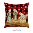 thumbnail image 3 of Qocolhg Christmas Throw Pillow Covers 16x16 inch, Xmas Jesus Throw Pillow Covers, Holy Night Jesus Religious Home Decor, Christian Cushion Case Decor, Winter Throw Pillow Cases Decor, 3 of 5