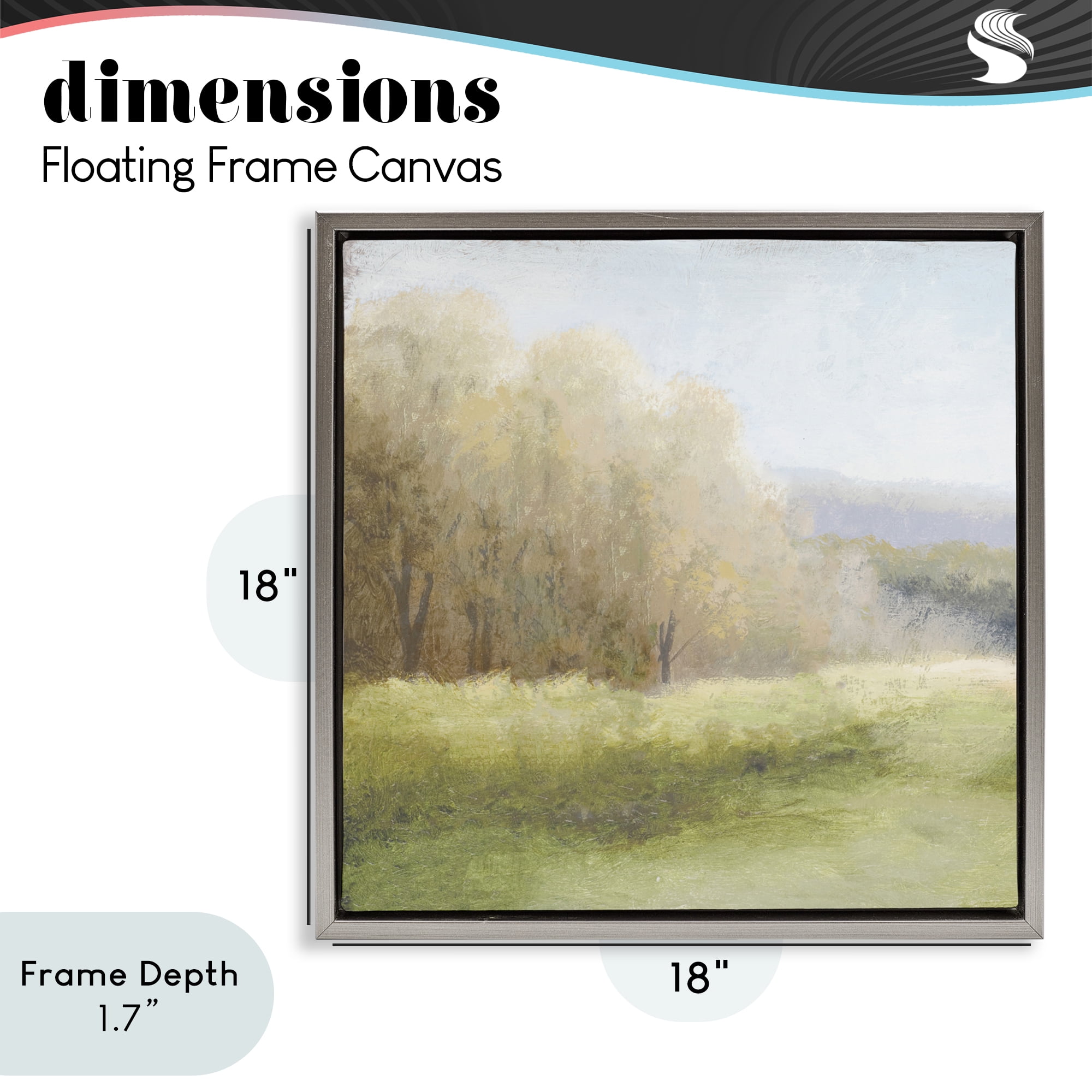 Stupell Industries Within Familiar Place Meadow Gray Framed Floater Canvas Wall Art, design by Michael Marcon