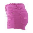 thumbnail image 5 of YYDGH Women's Ripped Denim Shorts Summer High Waist Distressed Stretchy Hot Jean Shorts Hot Pink XXL, 5 of 7
