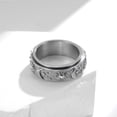 thumbnail image 6 of Stars Sun Moon Rotatable Titanium Steel Ring For Women Geometric Fashion Jewelry Design For Everyday Style Now, 6 of 7
